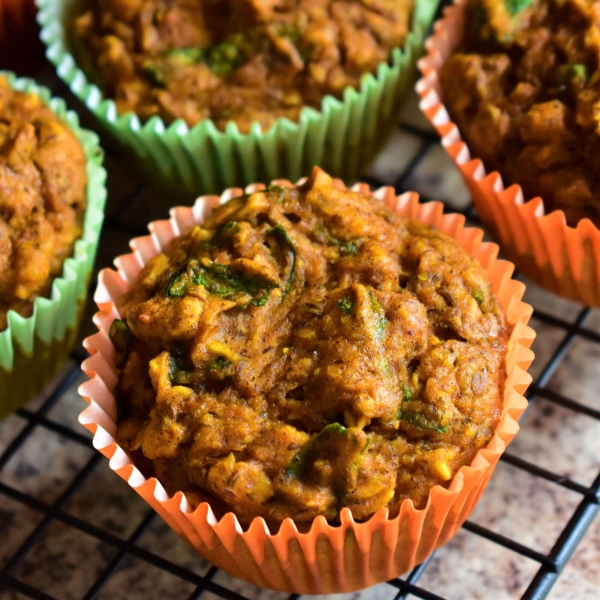 Pumpkin Spinach Toddler Muffins