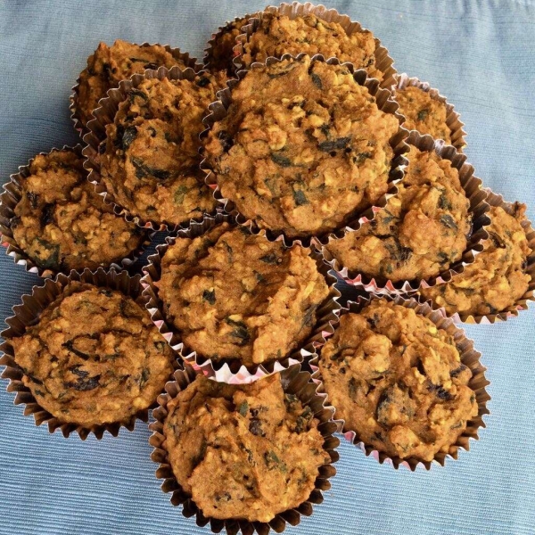 Pumpkin Spinach Toddler Muffins