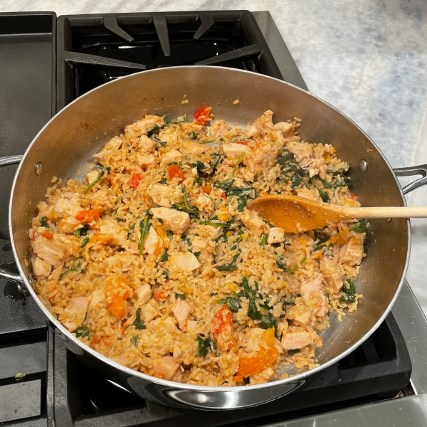 Quick Chicken and Spinach Risotto