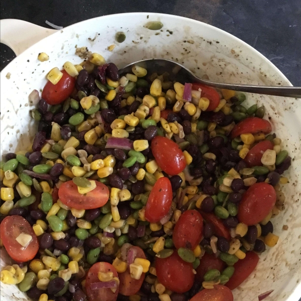 Edamame, Corn, and Black Bean Salad