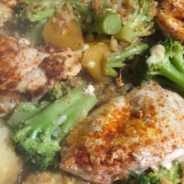 Skillet Garlic Chicken Dinner