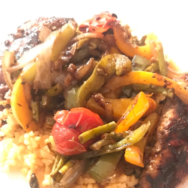 Aunt Jules' Balsalmic Chicken with Peppers