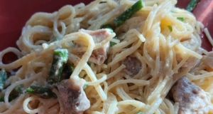 Chicken and Asparagus Fettuccine