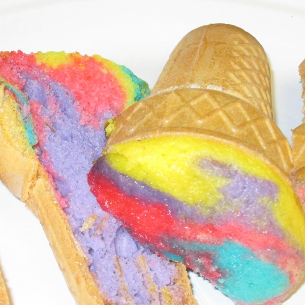 Rainbow Cupcake Cones