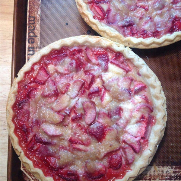 Chef Neal's Strawberry-Rhubarb Sour Cream Pies