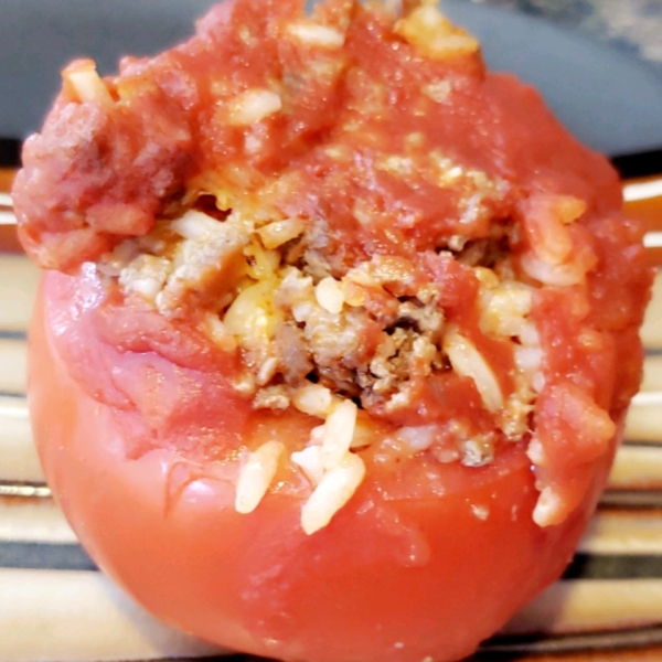 Rice and Beef Stuffed Tomatoes