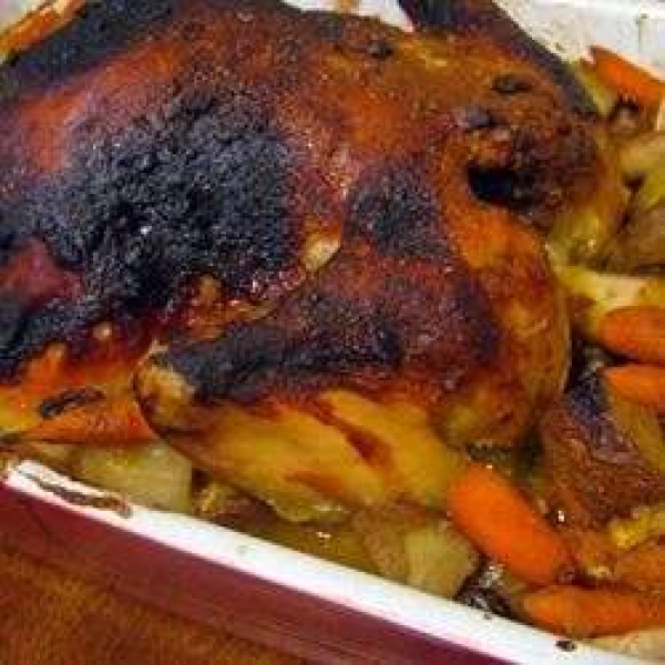 Honey Curried Roasted Chicken and Vegetables