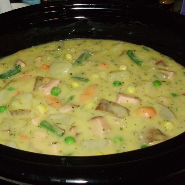 Slow Cooked Ham and Potato Chowder