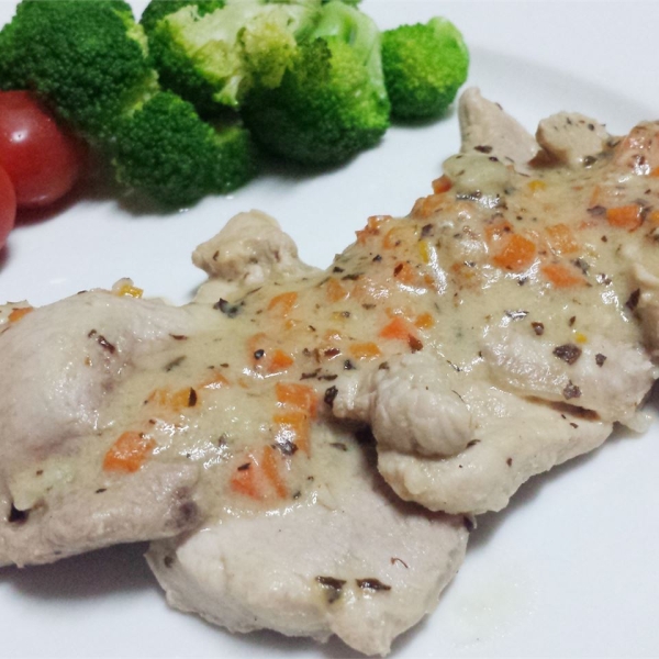 Pork Tenderloin with Creamy Herb Sauce