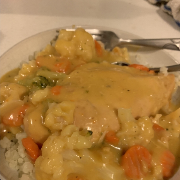 Slow Cooker Dump and Go Cheesy Chicken