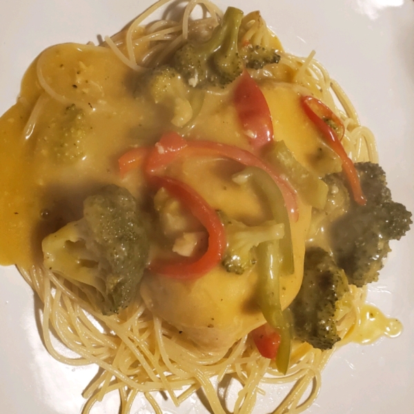 Slow Cooker Dump and Go Cheesy Chicken