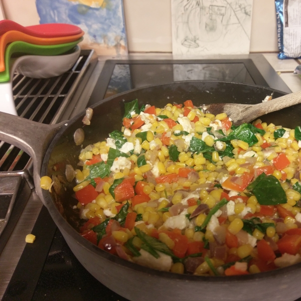 Spinach Feta Succotash