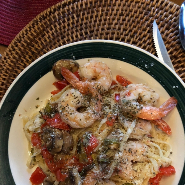 Creamy Shrimp Pasta Primavera