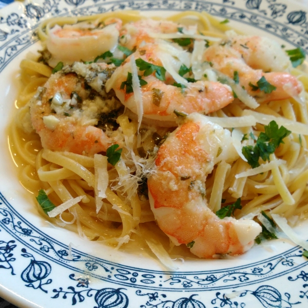 Garlic Shrimp Scampi Bake