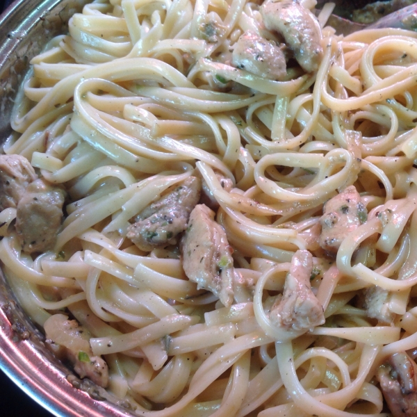 Chicken Alfredo with Fettuccini Noodles