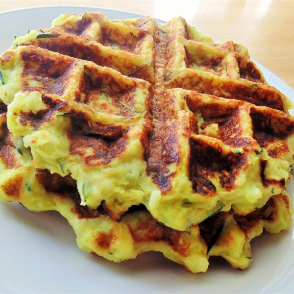 Zucchini Waffles (Green Waffles)