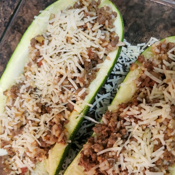 Stuffed Zucchini Boats with Meat