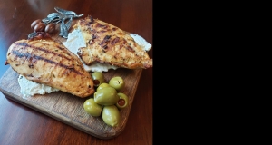 Grilled Greek Chicken Breasts with Whipped Feta