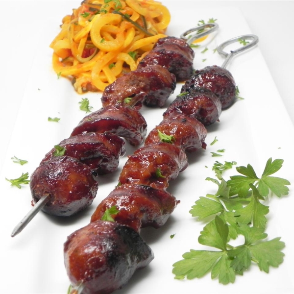 Curly-Q Grilled Sausages