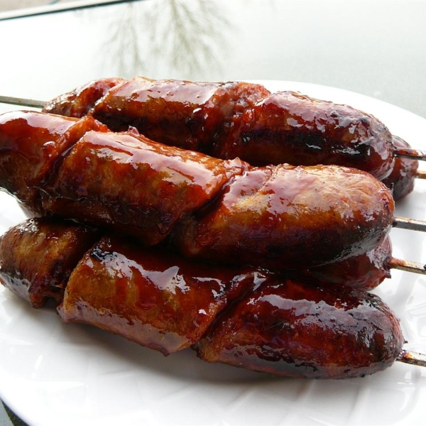 Curly-Q Grilled Sausages