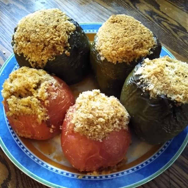 Greek Stuffed Tomatoes and Peppers (Yemista)