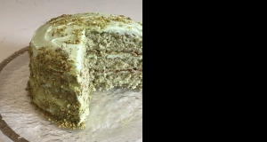 Pistachio Layer Cake with Cream Cheese Buttercream