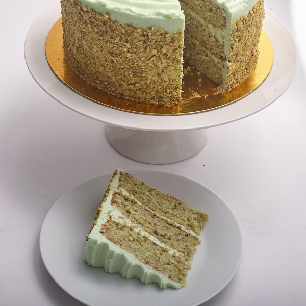 Pistachio Layer Cake with Cream Cheese Buttercream