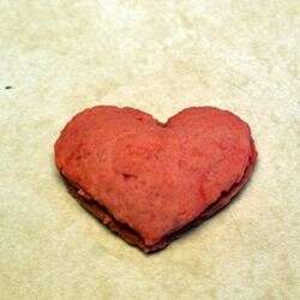 Chocolate Filled Peppermint Valentine Heart Cookies