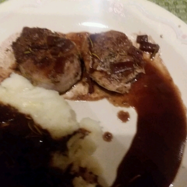 Pepper-Crusted Beef Tenderloin with Chocolate-Port Sauce