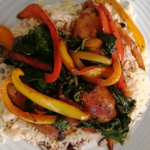 Aunt Jules' Balsalmic Chicken with Peppers