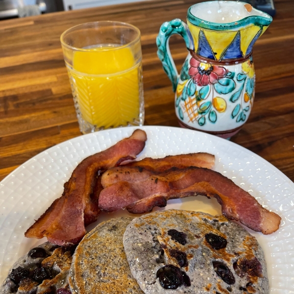 Blue Cornmeal Pancakes