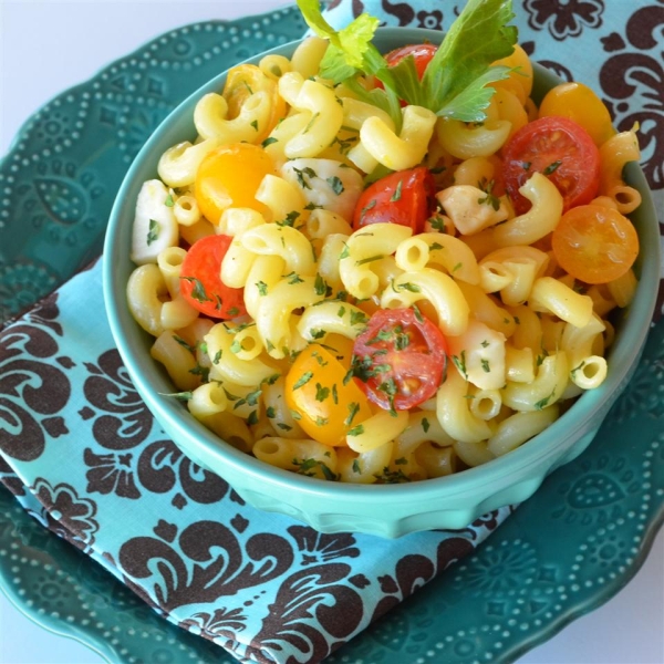 Gluten Free Elbows Tomato & Mozzarella Pasta Salad