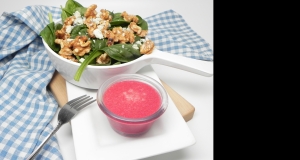 Spinach and Goat Cheese Salad with Beetroot Vinaigrette