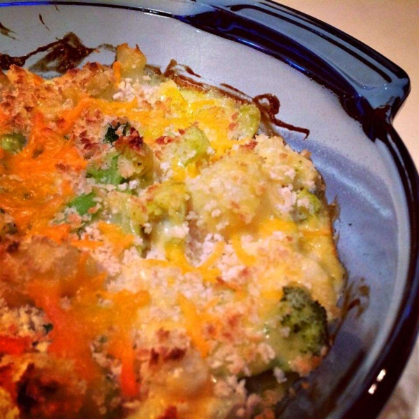 Broccoli and Cauliflower Cheese Casserole