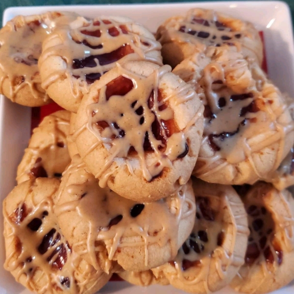 Peanut Butter and Jelly Thumbprint Shortbread Cookies