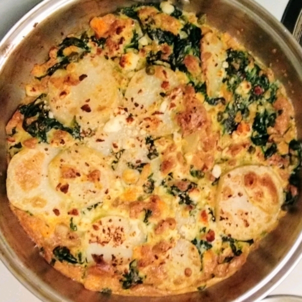 Kale and Smoked Salmon Frittata