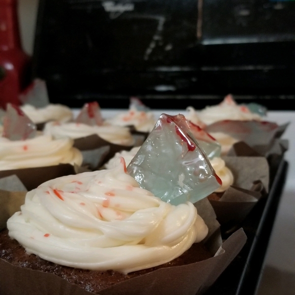 Bloody Broken Glass Cupcakes