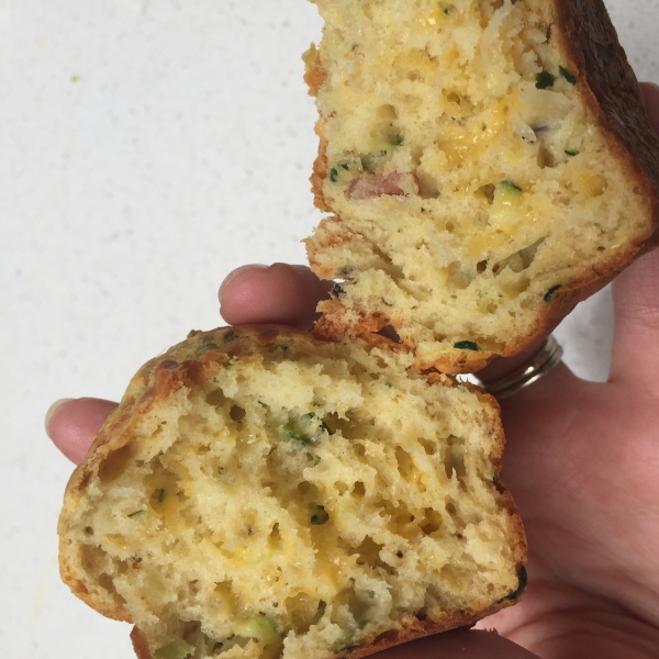 Savory Cheddar Zucchini Muffins