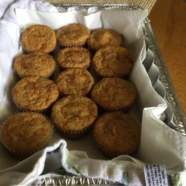 Savory Cheddar Zucchini Muffins