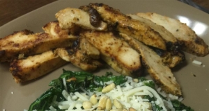 Kale with Pine Nuts and Shredded Parmesan