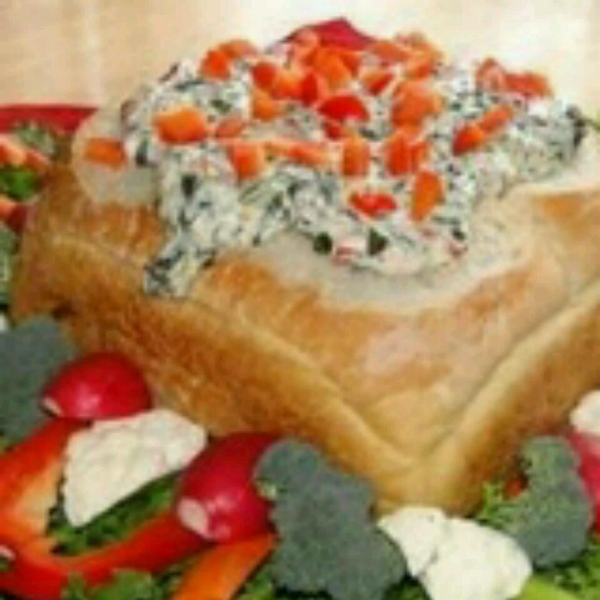 Hot Spinach Red Pepper Dip