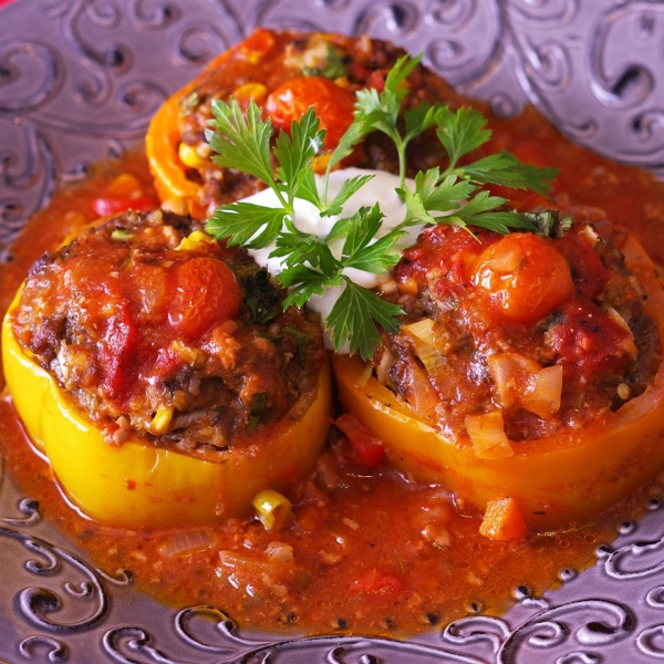 Stuffed Bell Pepper Rings
