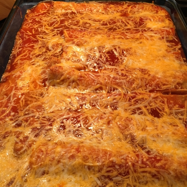 Refried Bean and Cheese Enchiladas