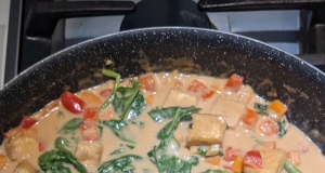 Tofu Stir-Fry with Peanut Sauce (Vegan)