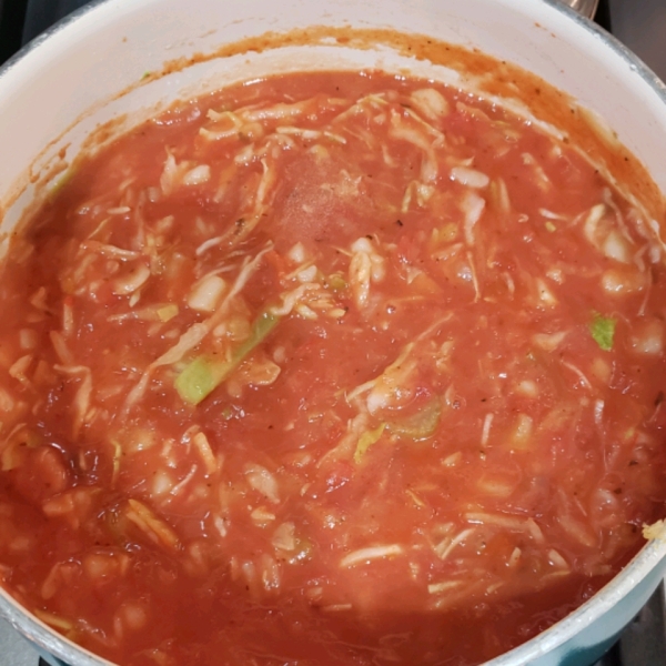 Cabbage, Potato, and Tomato Soup