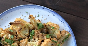 Roasted Cauliflower with Tahini and Sriracha