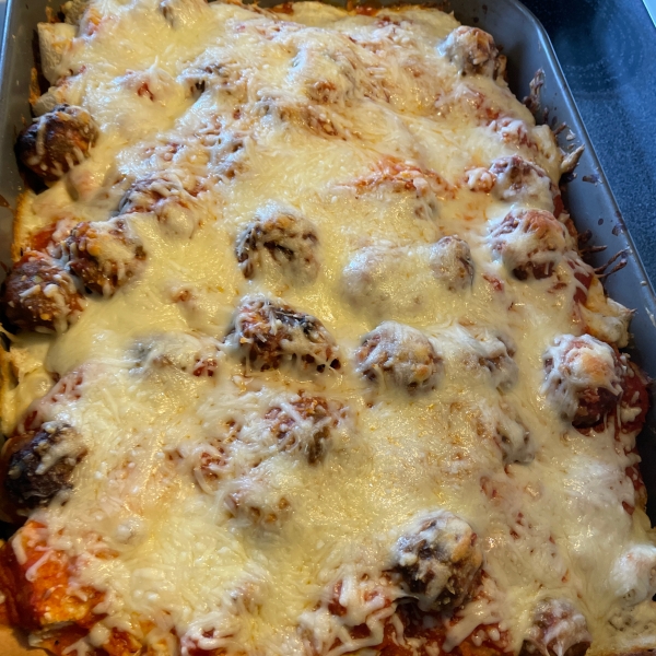 Italian Meatball Sandwich Casserole