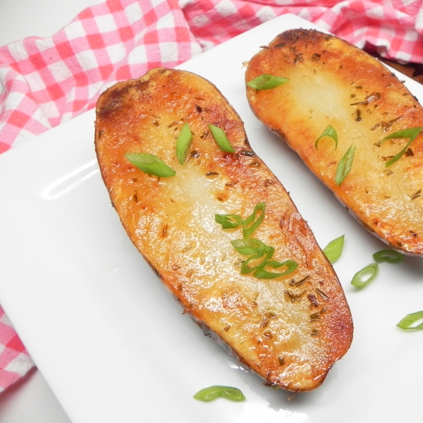 Iron Skillet Baked Potatoes