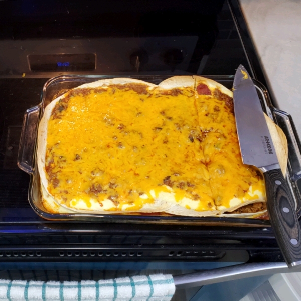 Smothered Mexican Lasagna