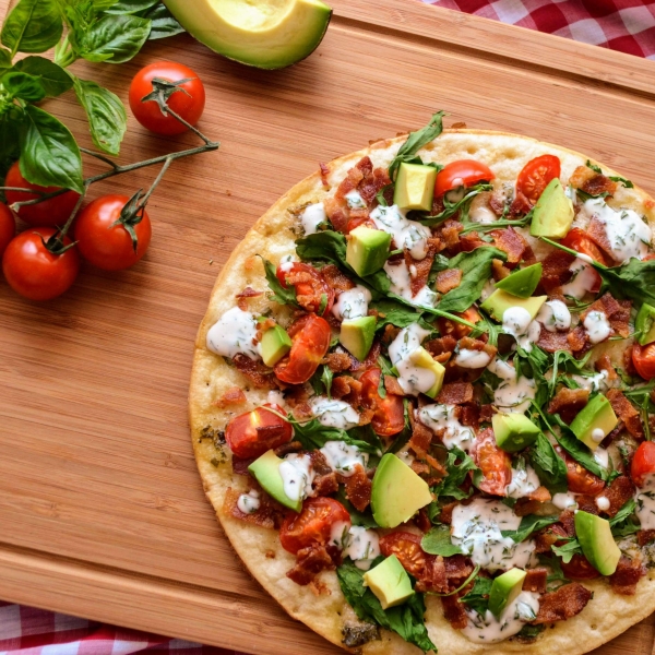 BLAT Pizza with Basil Mayo